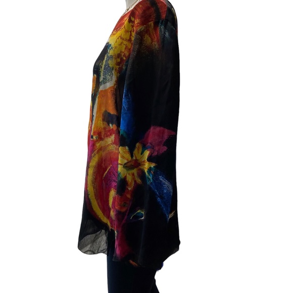 Chico’s L/XL ❤️ Stunning bright Tunic Chicos size 2 - Picture 15 of 16